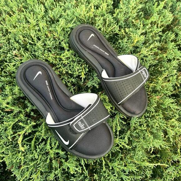 Nike Comfort Footbed Sandals Women's Size 5 Black Slides - Picture 3 of 14